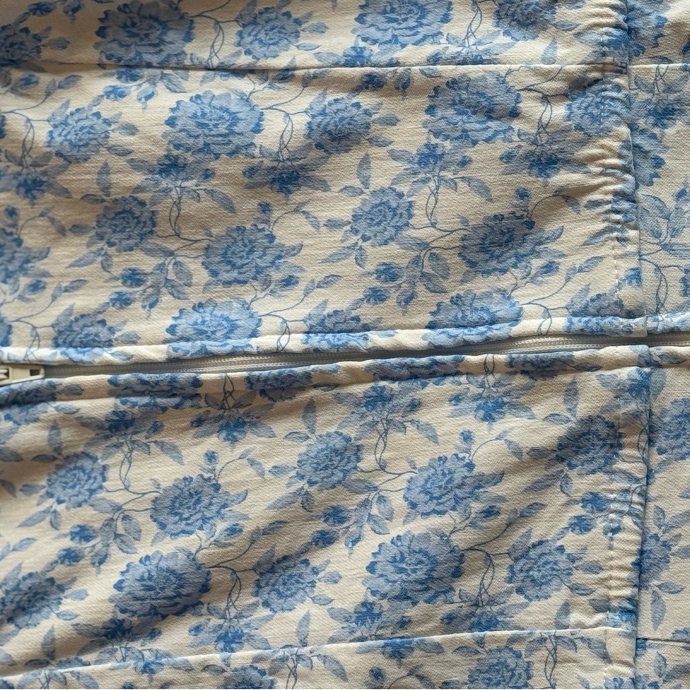 Altar’d State Blue Floral Bow Strap Mini Dress Cottagecore Size L - Picture 10 of 11